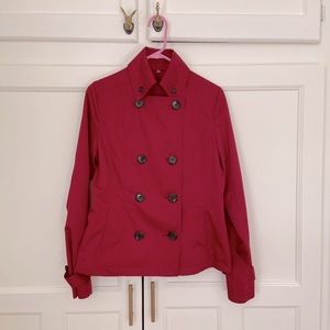 Uniqlo Red Nylon Peacoat